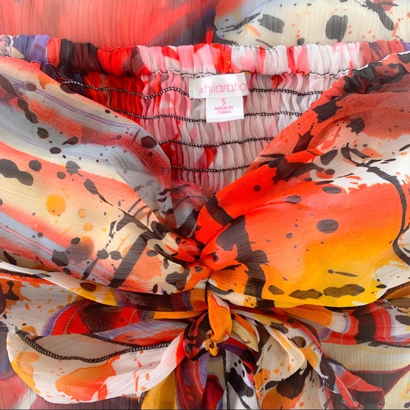 Floral strapless chiffon maxi - Picture 3 of 4